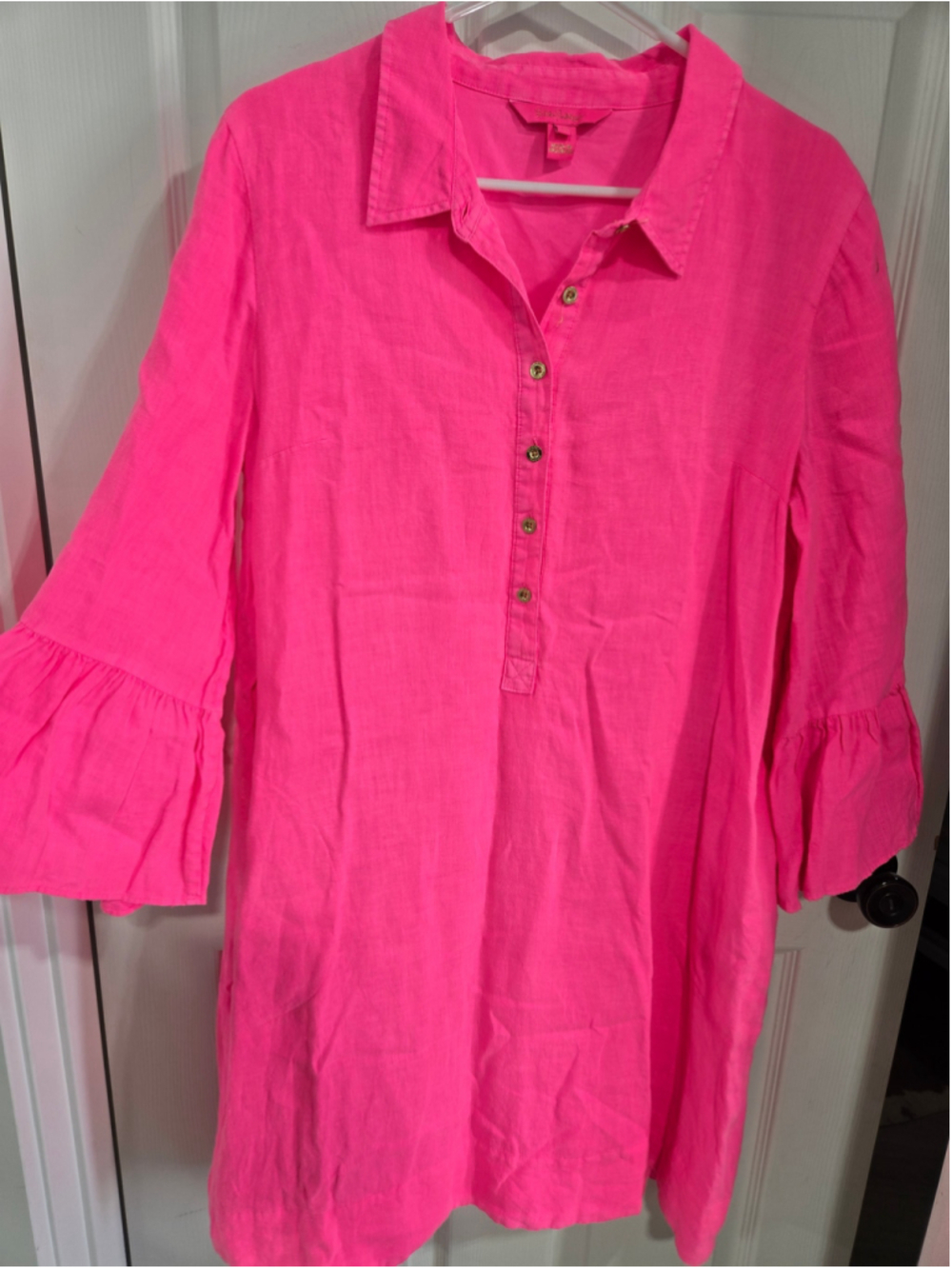 Women's Lilly Pulitzer Quarter Sleeve Dress Size 12 Pink - Picture 2 of 5